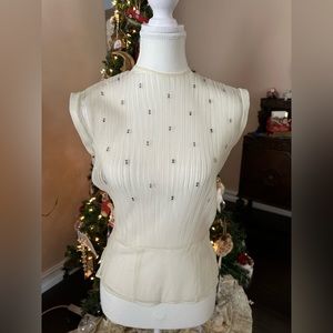 Vintage Blouse| Rare Antique Sheer, Voile Blouse with Rhinestones!
